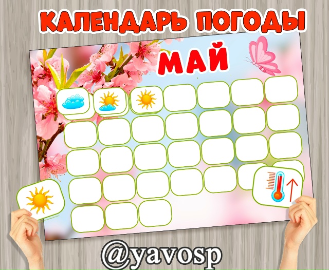 Календарь погоды. Май.