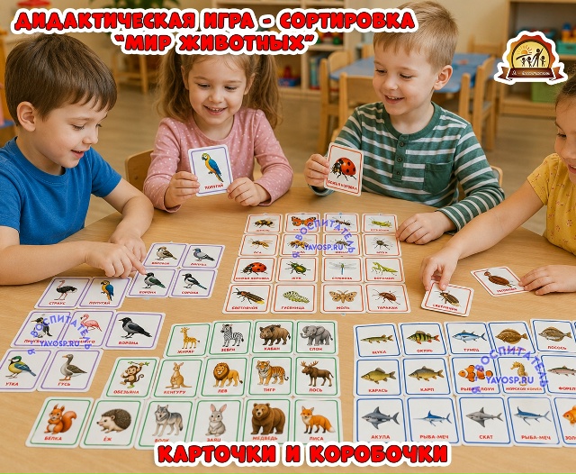 Дидактическая игра - сортировка "Мир животных"