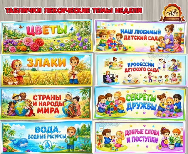 Лексические темы недели