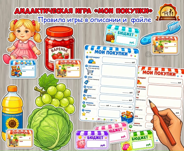 Дидактическая игра «Мои покупки»