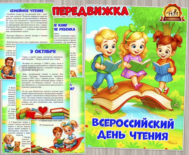 9 октября отмечаем Всероссийский день чтения