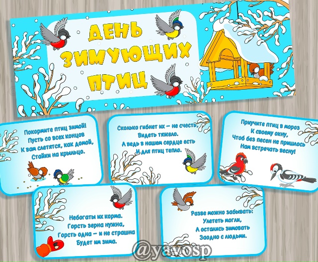 15 января - день зимующих птиц.