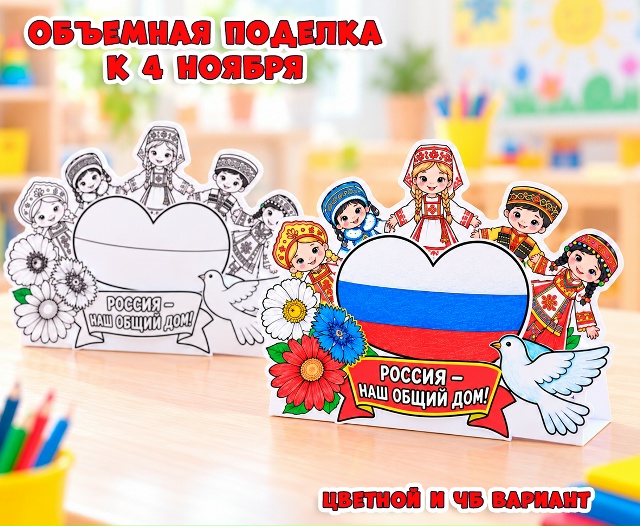 Объемная поделка ко Дню народного единства - 4 ноября.