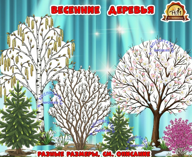 Оформление "Весенние деревья"