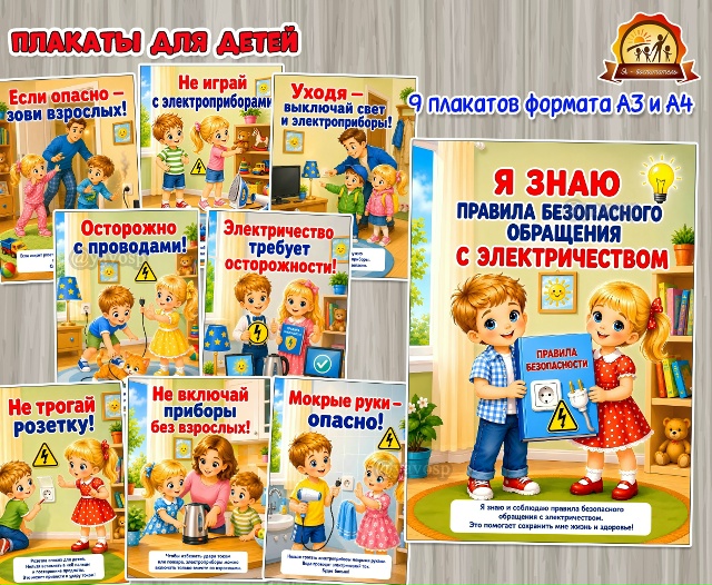 Плакаты для детей по электробезопасности