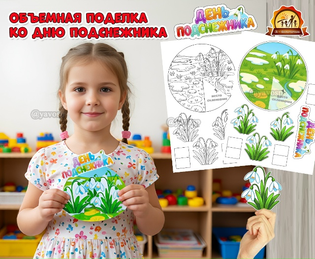 Объемная поделка «День подснежника»