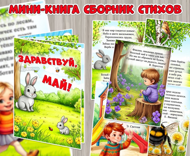 Мини-книга «Здравствуй, май!»