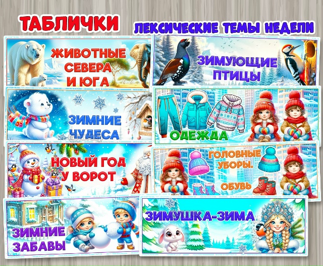 Лексические темы недели.