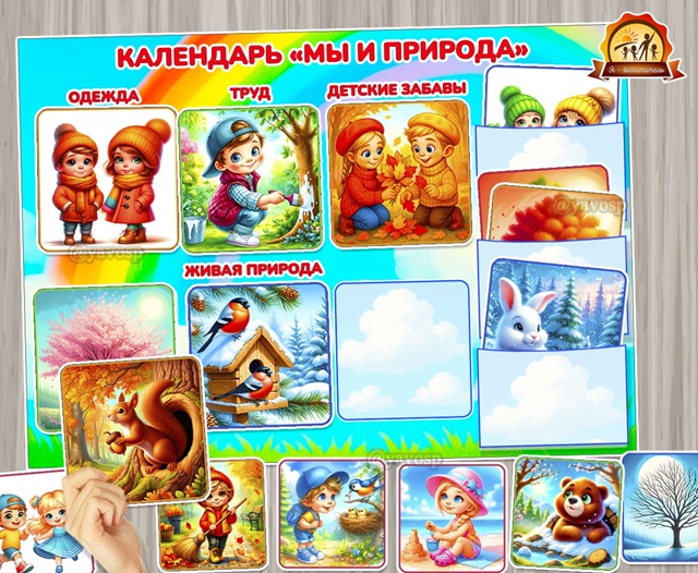 Календарь «Мы и природа» на липучках