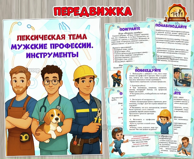 Лексическая тема «Мужские профессии. Инструменты»