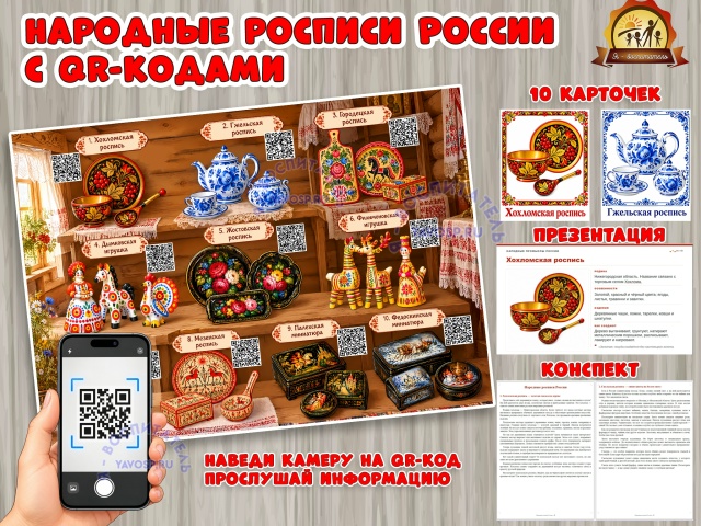 Народные росписи России с QR-кодами