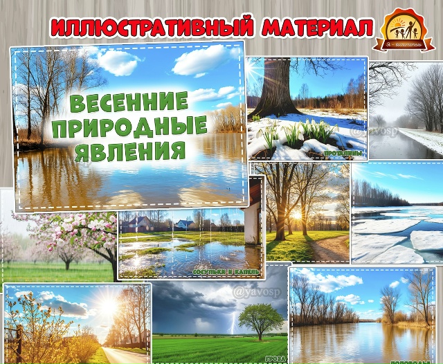 Весенние природные явления в картинках для детей