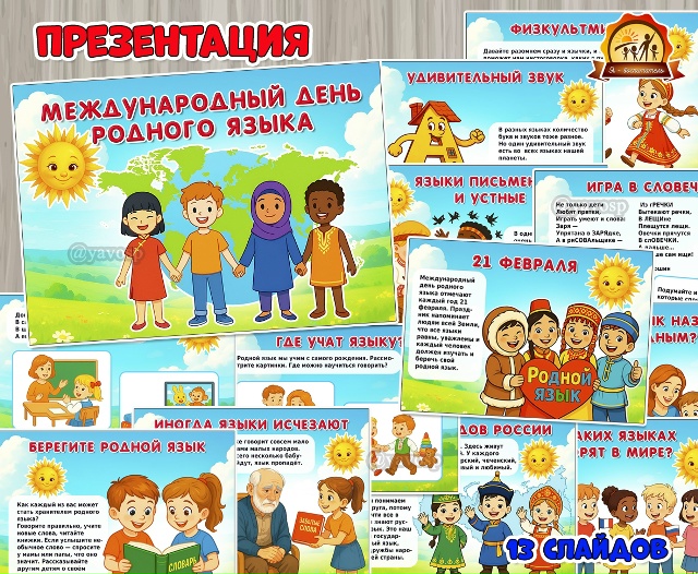 Презентация к 21 февраля «Международный день родного языка»