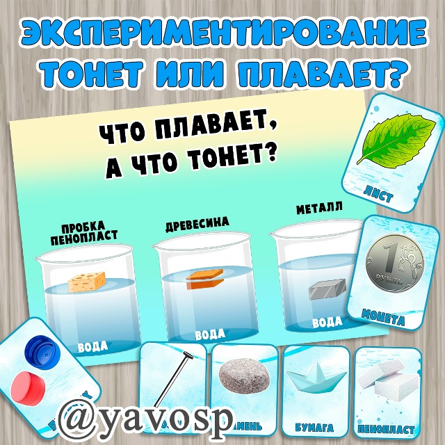 Экспериментируем! Плавает или тонет?