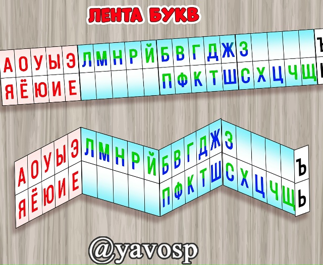 Лента букв в разных размерах