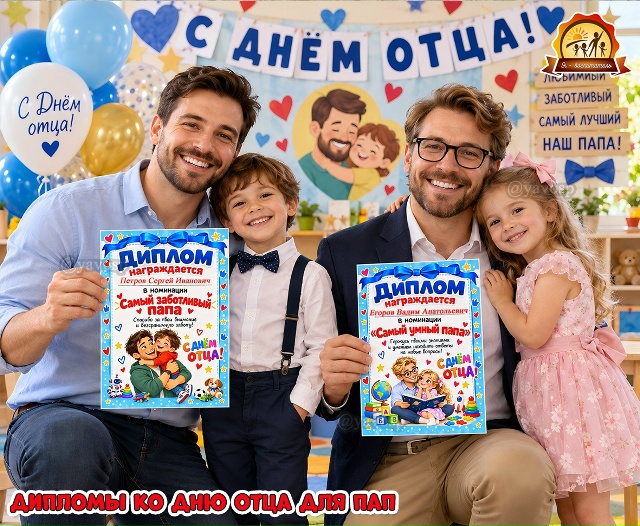 Дипломы для пап ко Дню отца