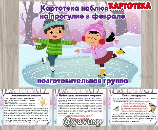 Картотека наблюдений в февраля