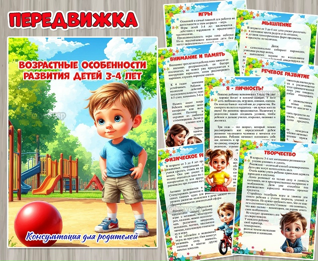 Консультация для родителей «Возрастные особенности развития детей 3-4 лет»