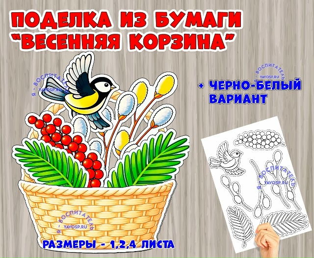 Объемная поделка «Весенняя корзина»