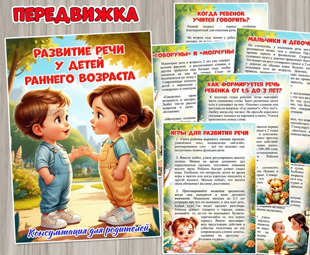 Консультация для родителей "Развитие речи у детей раннего возраста"