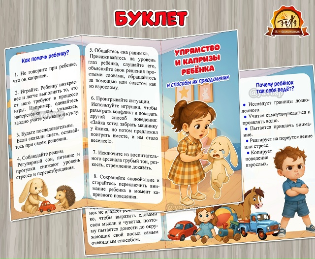 Буклет для родителей «Упрямство и капризы ребенка»