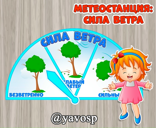Измеряем и обозначаем силу ветра.
