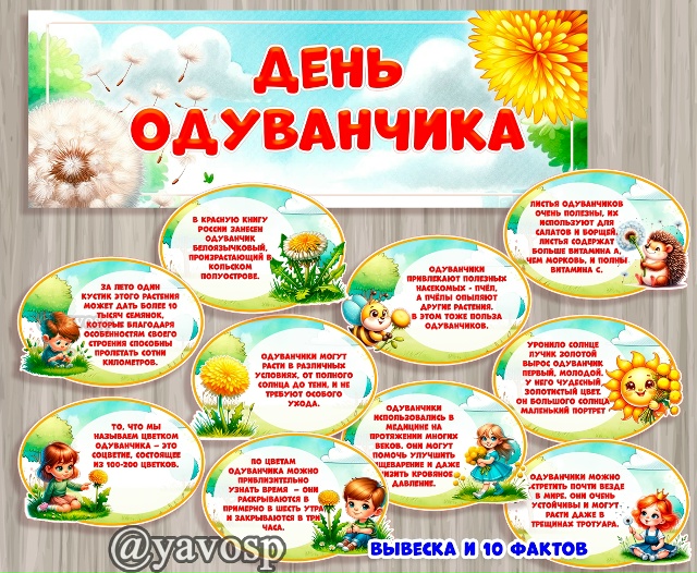 День одуванчика + факты