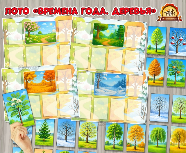 Лото «Времена года. Деревья»