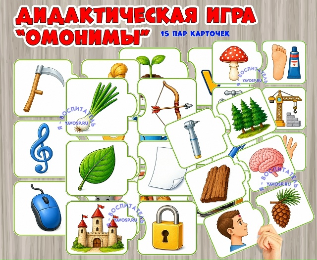 Дидактическая игра на развитие речи «Омонимы»