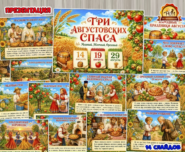 Презентация «Три августовских Спаса»