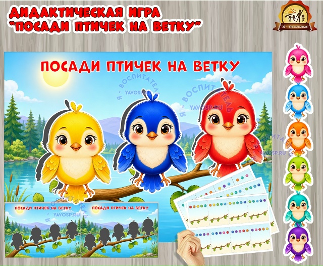 Игра «Рассади птиц на ветке»