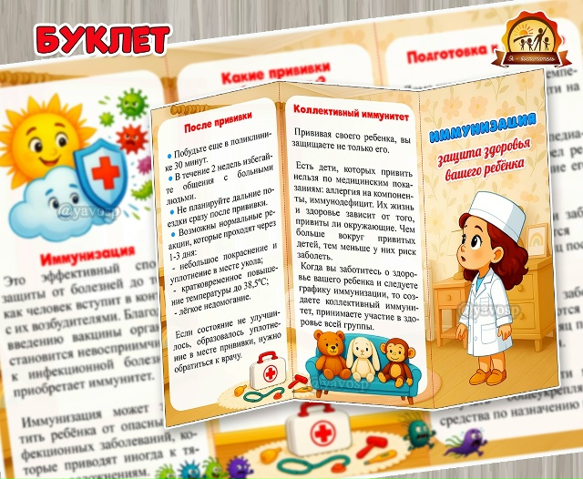 Буклет «Иммунизация – защита здоровья вашего ребёнка»