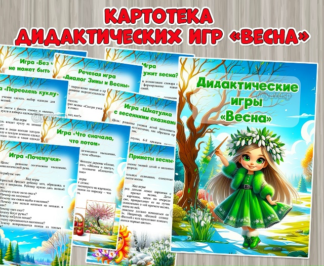 Картотека дидактических игр «Весна»