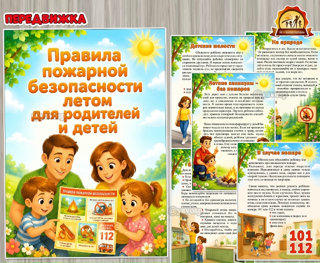 Правила пожарной безопасности летом для родителей и детей