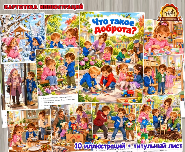 Картотека сюжетных иллюстраций «Что такое доброта?»