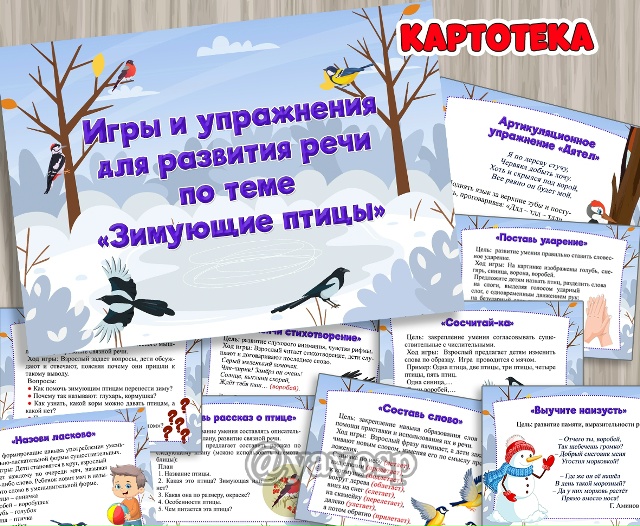 Игры и упражнения для развития речи "Зимующие птицы"