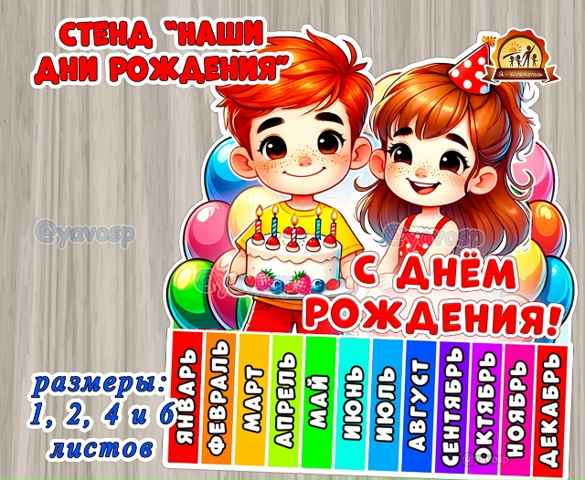 Стенд "С Днем рождения"