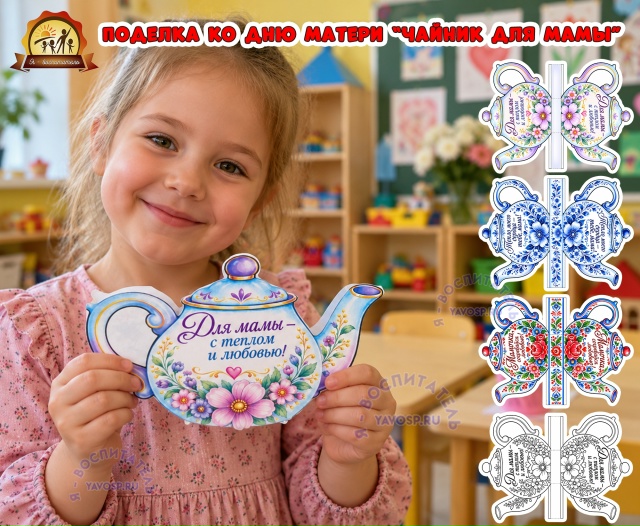 Поделка ко Дню матери "Чайник для мамы"